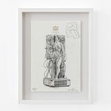 Josun Palace Speaker Sculpture by Daniel Arsham contemporary artwork drawing works on paper