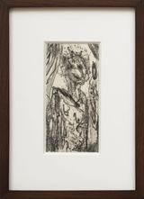 La Femme au medaillon by Manuel Mathieu contemporary artwork drawing works on paper