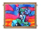 Blue Woman Pink Cloud by Ashley Bickerton contemporary artwork painting works on paper