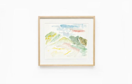 Montagnes by Etel Adnan contemporary artwork Painting
