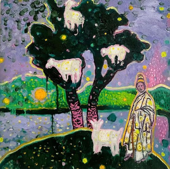 Herder for the New Age I by Stephen Pleban contemporary artwork Painting