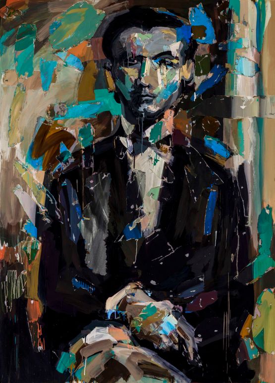 Federico Garcia Lorca Y despues by Esref Yldrm contemporary artwork Mixed Media