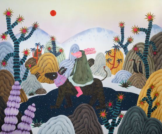 Starry Pit and the Endless Journey by Duairak Padungvichean contemporary artwork Works on Paper