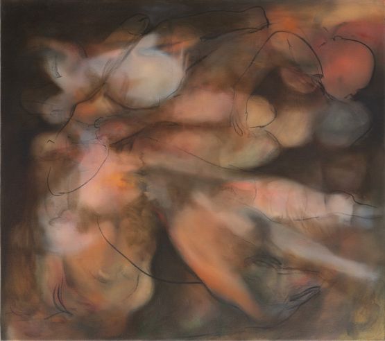 We Always Make Love With Worlds by Sarah Drinan contemporary artwork Painting