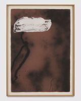 Tors sobre fons negre by Antoni Tapies contemporary artwork works on paper