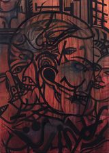 Rastlos by Sebastian Gogel contemporary artwork painting works on paper
