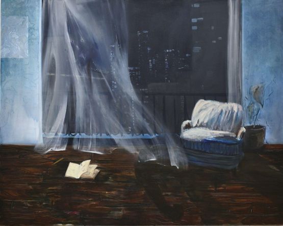 When the breeze hesitates to touch by Han Xinyu contemporary artwork Painting