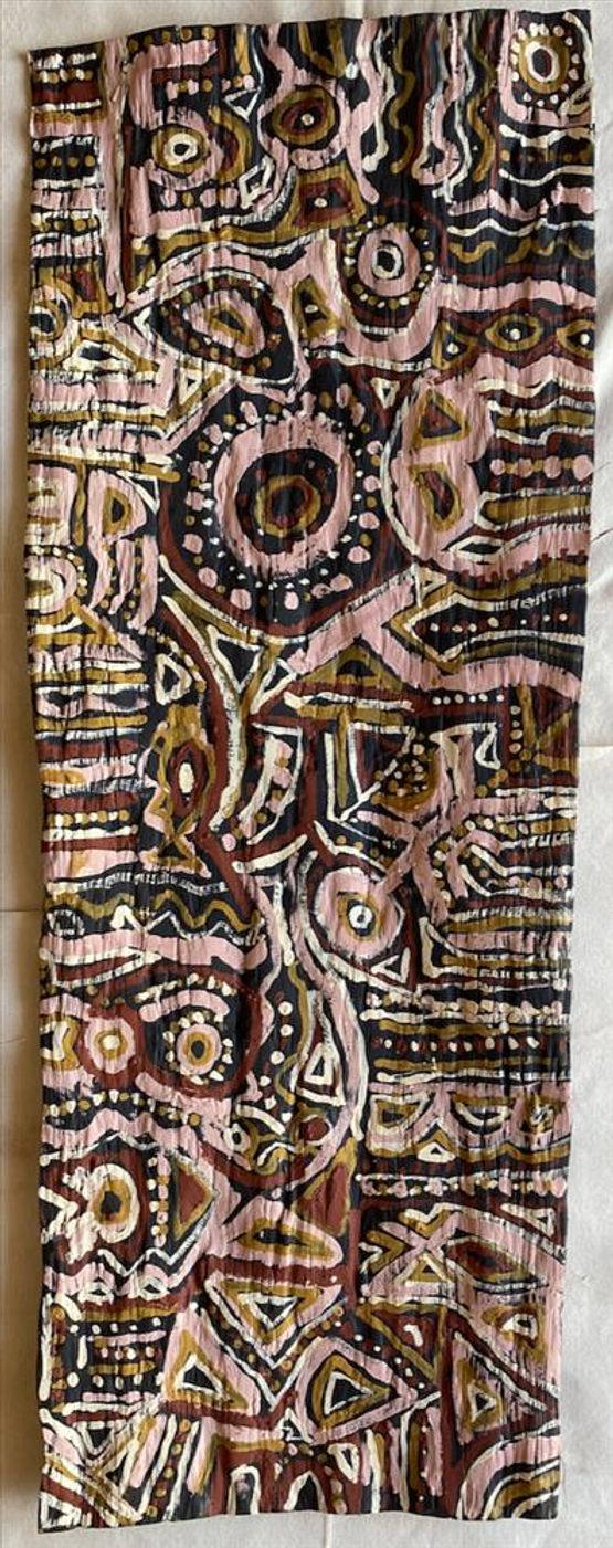 Bush Holiday Dreaming by Leon Russell Black contemporary artwork Painting