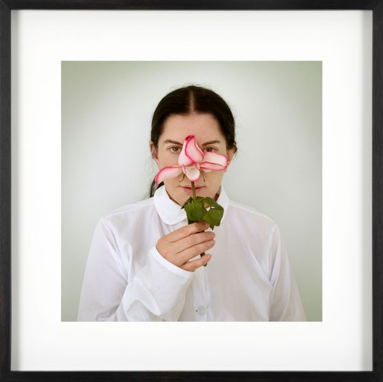 Artist Portrait with a Rose from the series Places of Power by Marina Abramovic contemporary artwork Print