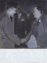 My Grandfather and Sukarno 1950 1950 by Sawangwongse Yawnghwe contemporary artwork painting