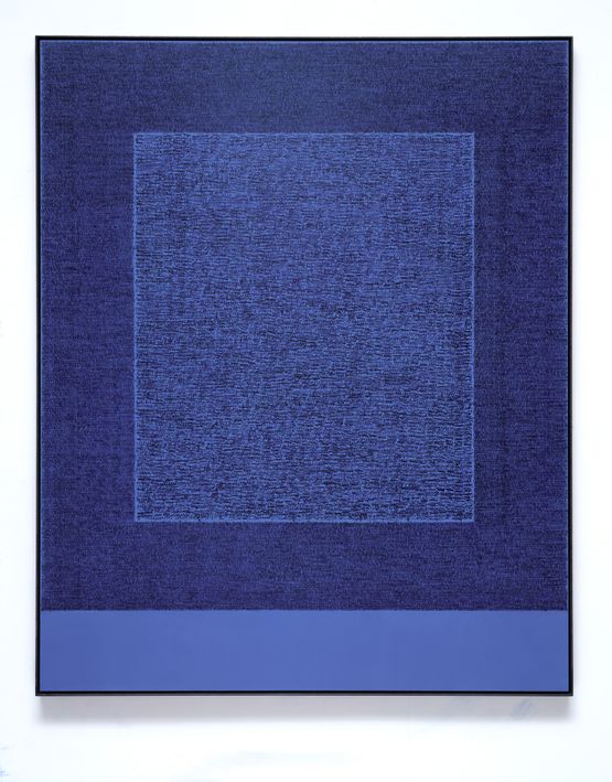A living mind is never concluding by Idris Khan contemporary artwork Painting