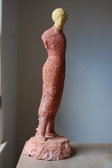 Woman with Jade Brooch by Linda Marrinon contemporary artwork sculpture