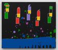 Buruu Nagarete by Sadamasa Motonaga contemporary artwork Painting