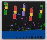 Buruu Nagarete by Sadamasa Motonaga contemporary artwork painting