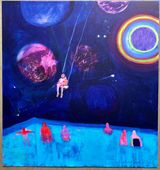 Swing Over Pool by Katherine Bradford contemporary artwork print