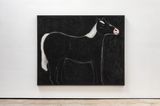 A black horse by Andrew Sim contemporary artwork drawing works on paper