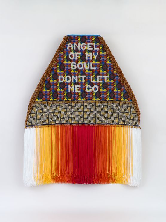ANGEL OF MY SOUL DONT LET ME GO by Jeffrey Gibson contemporary artwork Sculpture
