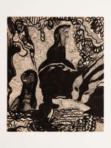 Untitled from the BlackWhite Animals series by Wanda Pimentel contemporary artwork drawing works on paper