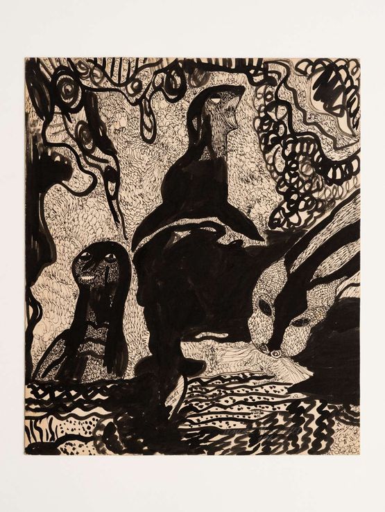 Untitled from the BlackWhite Animals series by Wanda Pimentel contemporary artwork Works on Paper