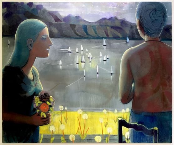The Search by Carlo DAnselmi contemporary artwork Painting