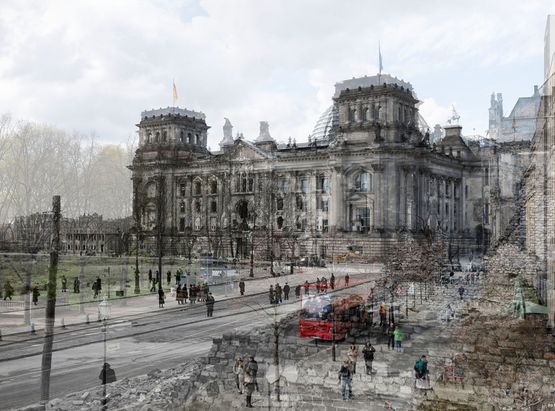 Reichstag Berlin 19452023 by Michael Wesely contemporary artwork Photography