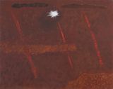 Knife wound in a landscape painting by Hiu Tung Lau contemporary artwork painting