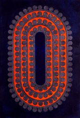Code 29 by Lubna Chowdhary contemporary artwork painting works on paper