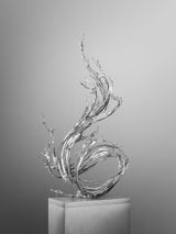 Water in Dripping - Transparent Rivulet by Zheng Lu contemporary artwork sculpture
