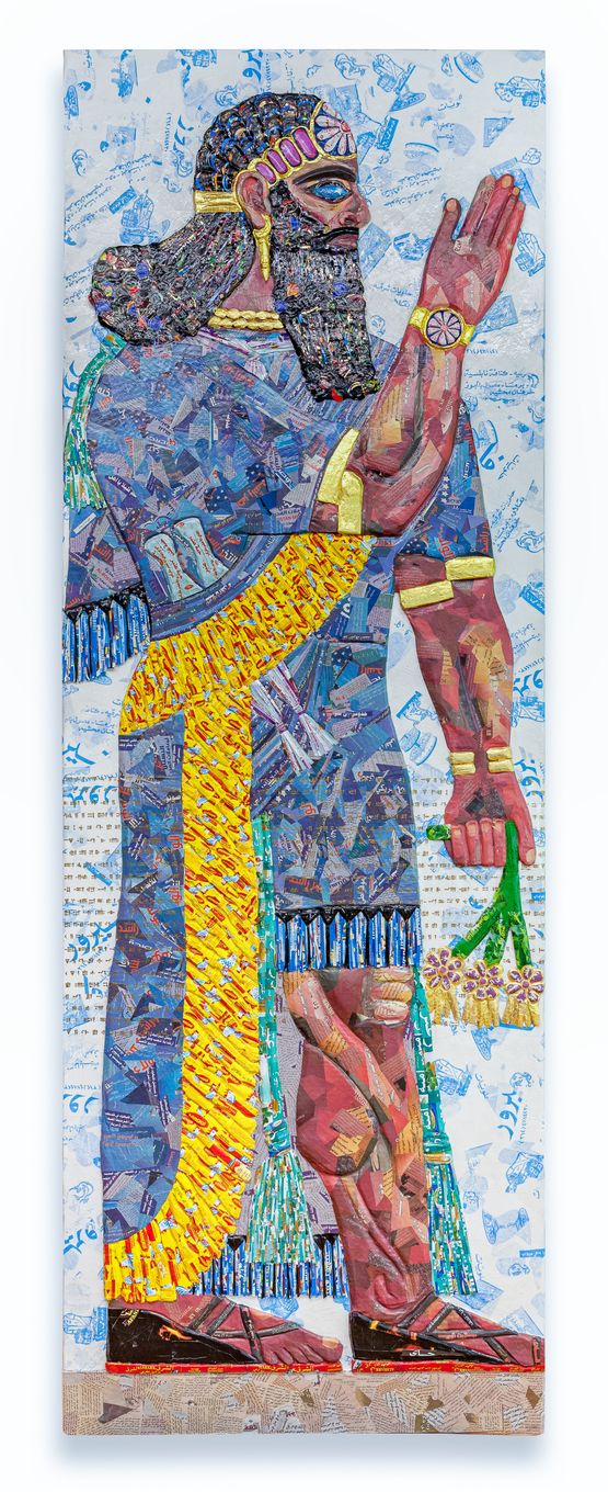 The invisible enemy should not exist Room G Northwest Palace of Nimrud Panel a-2 by Michael Rakowitz contemporary artwork Sculpture