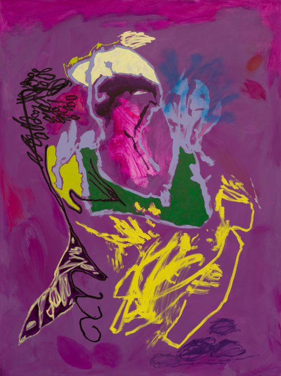 prayer in profile by Tom Polo contemporary artwork Painting