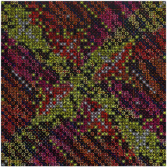 Appearance of Crosses 202028 by Ding Yi contemporary artwork Painting