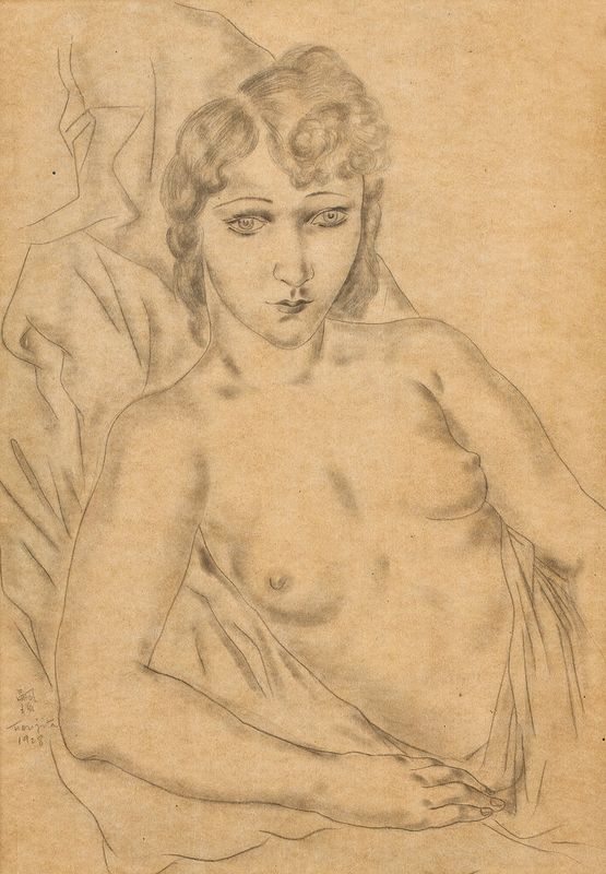 Nude by Leonard Tsuguharu Foujita contemporary artwork Works on Paper