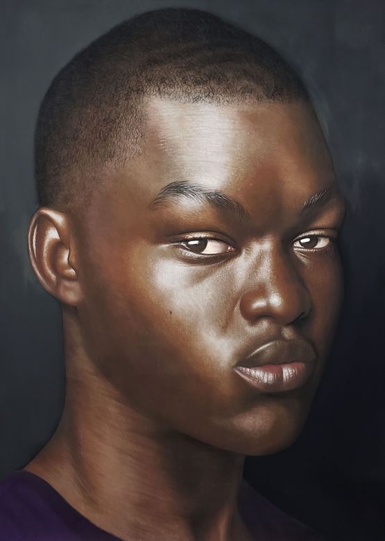 Babajide as a Young Artist by Babajide Olatunji contemporary artwork Painting