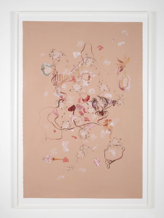 Pathology of Suspension 8 by Shahzia Sikander contemporary artwork Works on Paper