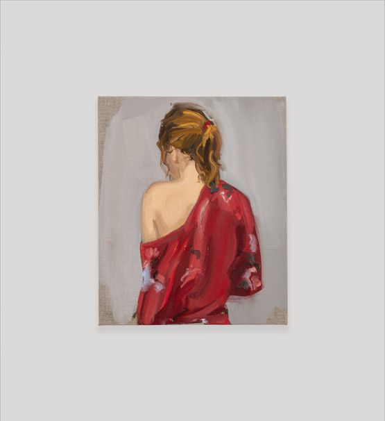 Red Kimono by Gideon Rubin contemporary artwork Painting