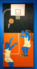 Basketball by Claudia Kogachi contemporary artwork painting works on paper