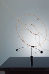 Bamboo balance by Laurent Martin Lo contemporary artwork sculpture