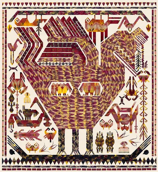 Tampan World Mountain Ancestral Beginnings by Jennifer Tee contemporary artwork Works on Paper