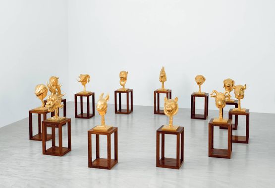 Circle of AnimalsZodiac Heads Gold by Ai Weiwei contemporary artwork Sculpture