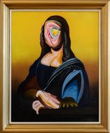 Mona Lisa - After Leonardo Da Vinci by Frans Smit contemporary artwork painting works on paper