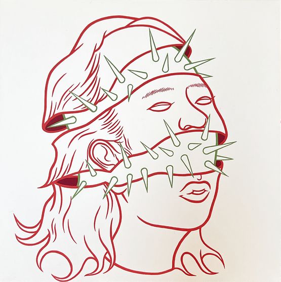 Worn and Thorn by Nelson Hor Ee Herng contemporary artwork Works on Paper