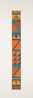 B7- Bedouin kilim pattern with 2 orange triangles at the bottom by Chant Avedissian contemporary artwork Works on Paper