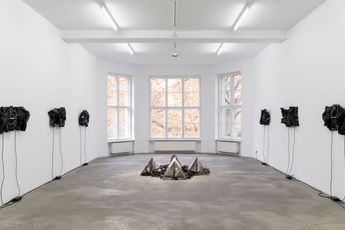 Contemporary art exhibition Gretchen Bender Political Entertainment at Spruth Magers Berlin Germany