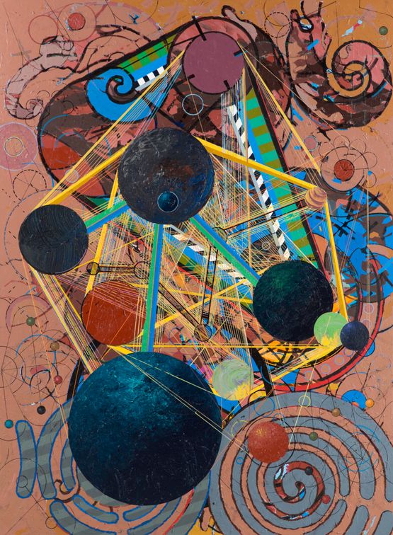Galactic Journal Ginger Snap aka School Colors 1 by Robert Reed contemporary artwork Painting
