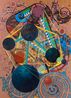 Galactic Journal Ginger Snap aka School Colors 1 by Robert Reed contemporary artwork Painting