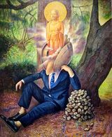 The Bodhisattva Clam head by Tomoaki Ichikawa contemporary artwork painting works on paper