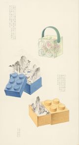 Blocks in Blocks by Zhang Xiaoli contemporary artwork works on paper