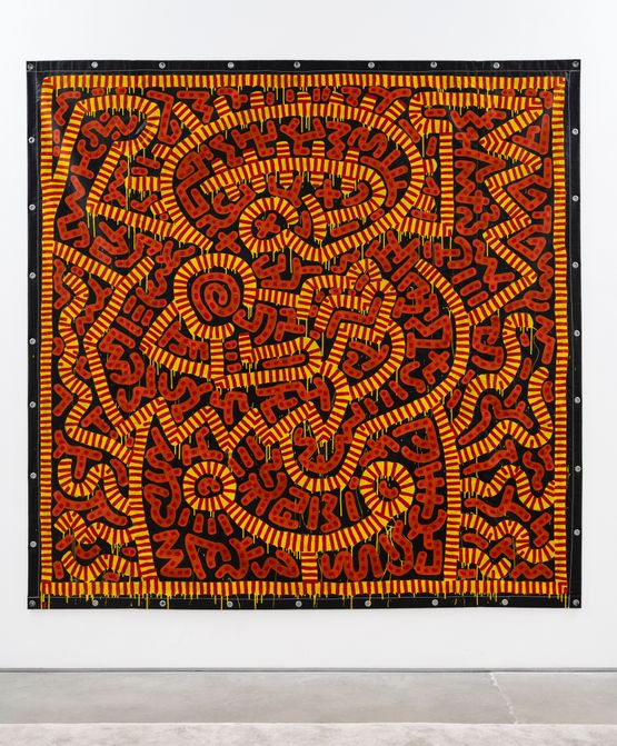 Unknown Mother and Child by Keith Haring contemporary artwork Painting