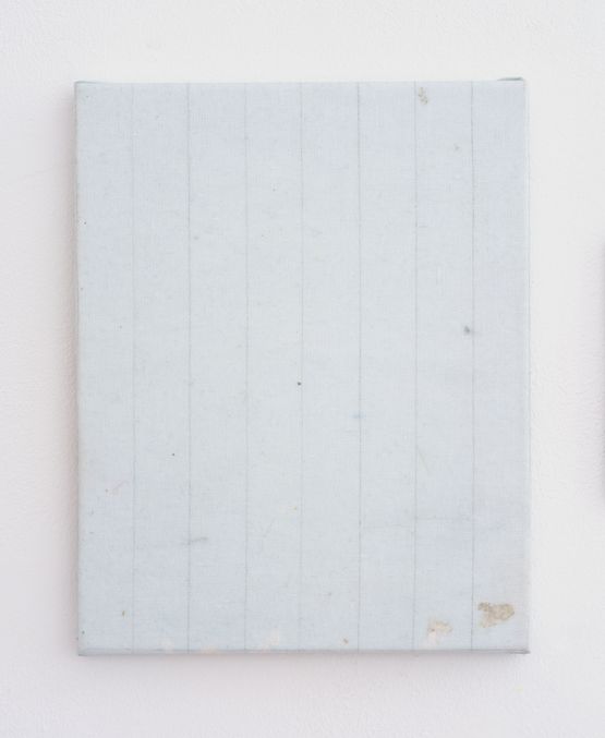 Endnote oblique pink blue pale by Ian Kiaer contemporary artwork Painting