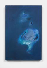 A cloud Blue Planet by Elizabeth Ibarra contemporary artwork painting works on paper